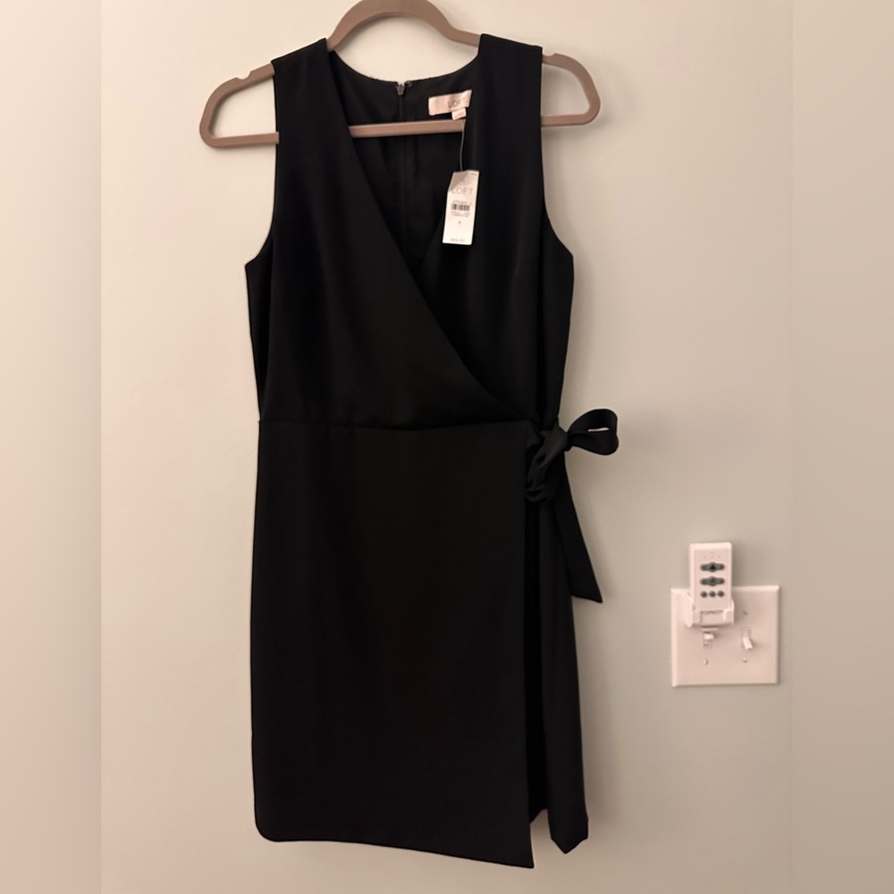 LOFT Elegant Black Wrap Dress